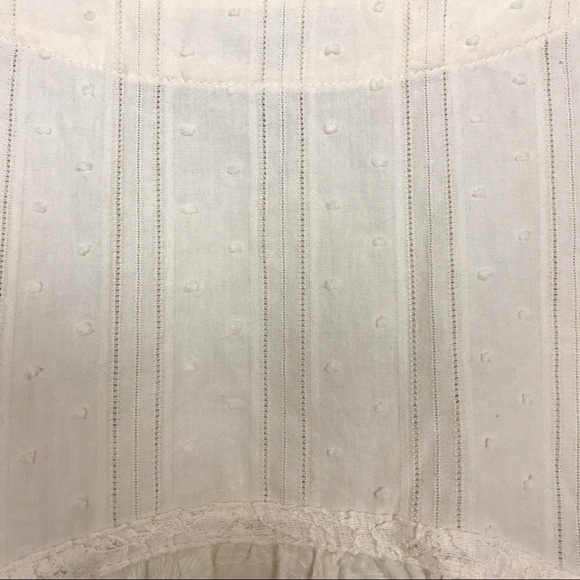 Anthro | One September Cream Top Dotted Swiss S - Picture 6 of 8
